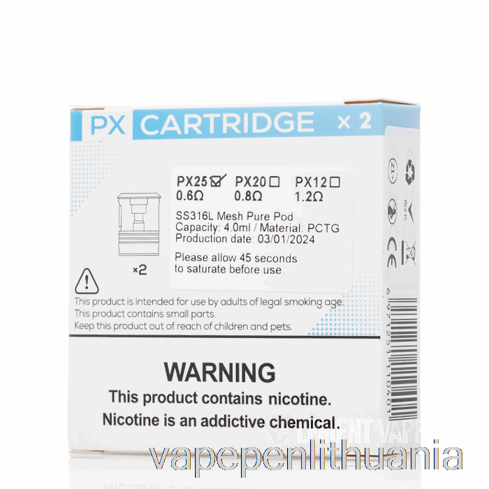 Yihi Sxmini Puremax Px Pakaitiniai Ankštys 0,6ohm Px25 Vape Skystis